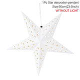 Yeknu 30-60cm Hollow Out Star Party Light Window Grille Paper Lantern Stars Lampshade Garden Hanging Decoration For Home Holiday Party