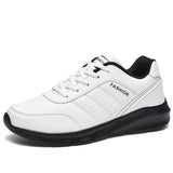 Yeknu Men's Spring Casual Shoes PU Leather Wear Resistant Sports Shoes Running Shoes Fashion Sneakers Student Training For Men 39-48