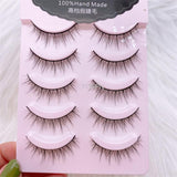 Yeknu Conjoined Fairy Hair False Eyelashes Three-Dimensional Multi-Level Little Devil manga Sunflower Eyelashes 10Mm