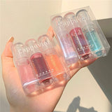 Yeknu Transparent Crystal Jelly Lipgloss Shiny Clear Mirror Moisturizing Lip Balm Glitter Liquid Lipstick Lip Oil Fruit Taste Lip Tint