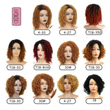 Yeknu 10Inches Braided Wigs  Afro Bob Wig Synthetic DreadLock Wigs For Black Woman Short Curly Ends Cosplay Yun Rong Hair