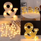 Yeknu LED Night Lamp 26 Letter 0-9 Digital Marquee Sign Alphabet Light Wall Hanging Lamp Indoor Decor Wedding Party LED Night Light