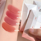 Yeknu Girl's Velvet Matte Lipstick Blush Waterproof Long Lasting Flat Card Lipgloss Non-Stick Cup Makeup Lip Tint Pen Cosmetic