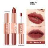 Yeknu Lipstick 12 Colors Lip Gloss 2 in 1 Lip Tint Waterproof Long -lasting Moisture Red Lip Matte Lipstick Make-up for Women