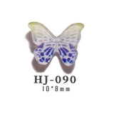 Yeknu 200 Pieces/Bag Butterfly Nail Charms Resin Rhinestones 3D Resin Gradient Butterfly Various Colors Wholesale Nails Art Decoration