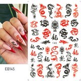 Yeknu Evil Eye Stickers on Nails Hamsa Hand Art 3D Slider Vector Set Eyes Symbol Manicure Decals Self-Adhesive Foil Decors CHSTZCS177