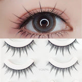 Yeknu Supernatural Fairy Hair False Eyelashes Soft Simulation Plain Style Pointed Tail Sharpening Everyday Nude Eyelashes
