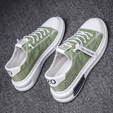 Yeknu New Arrival Canvas Shoes Summer Breathable Comfortable Men Sneakers Casual Walking Flats Lace-up Fashion Man Vulcanized Shoes
