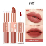 Yeknu Lipstick 12 Colors Lip Gloss 2 in 1 Lip Tint Waterproof Long -lasting Moisture Red Lip Matte Lipstick Make-up for Women