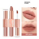 Yeknu Lipstick 12 Colors Lip Gloss 2 in 1 Lip Tint Waterproof Long -lasting Moisture Red Lip Matte Lipstick Make-up for Women