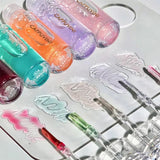 Yeknu Transparent Crystal Jelly Lipgloss Shiny Clear Mirror Moisturizing Lip Balm Glitter Liquid Lipstick Lip Oil Fruit Taste Lip Tint