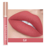Yeknu Girl's Velvet Matte Lipstick Blush Waterproof Long Lasting Flat Card Lipgloss Non-Stick Cup Makeup Lip Tint Pen Cosmetic