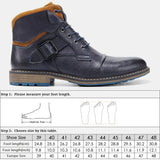 Yeknu Boots Men Classic Brand Autumn Winter Comfortable Top Quality Leather Ankle Boots #Al626