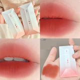 Yeknu Girl's Velvet Matte Lipstick Blush Waterproof Long Lasting Flat Card Lipgloss Non-Stick Cup Makeup Lip Tint Pen Cosmetic