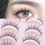 Yeknu Conjoined Fairy Hair False Eyelashes Three-Dimensional Multi-Level Little Devil manga Sunflower Eyelashes 10Mm