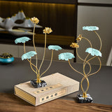 Yeknu Chinese Home Decoration Accessories Living Room Lotus Leaf Ornaments Creative Plant Shape Desktop Decor Wedding Gift Home Decor