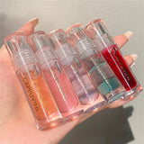 Yeknu Transparent Crystal Jelly Lipgloss Shiny Clear Mirror Moisturizing Lip Balm Glitter Liquid Lipstick Lip Oil Fruit Taste Lip Tint