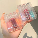 Yeknu Transparent Crystal Jelly Lipgloss Shiny Clear Mirror Moisturizing Lip Balm Glitter Liquid Lipstick Lip Oil Fruit Taste Lip Tint
