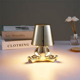 Yeknu Nordic Style Thinker Table Lamp 3-Tone Light Decorative Table Lamp Bedroom Bedside Bar Creative Lighting Gift LED Night Light