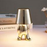 Yeknu Nordic Style Thinker Table Lamp 3-Tone Light Decorative Table Lamp Bedroom Bedside Bar Creative Lighting Gift LED Night Light