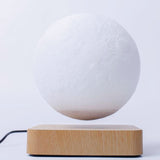 Yeknu New 3D Printing LED Night Light Creative Touch Magnetic Levitation Moon Lamps 3 Colors Rotating Floating Atmosphereesk Lamp Gift