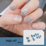Yeknu 3pcs 22 Tips Nail Sticker Solid Color And Striped Manicure Creative Salon Nail Wraps DIY Nail Stickers Set Sticker For Nails Art