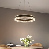 Yeknu LED Modern Ceiling Crystal Chandeliers for Kitchen Dining Tables Living Room Luxury Design Bedroom Hanging Lamps Indoor Lighting