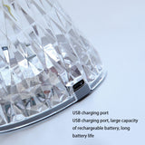 Yeknu 5V USB Touch Sensor LED Night Light Table Lamp Crystal Diamond Decoration Light For Bar Bedroom Coffee Desk Night  Birthday Gift