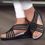 Yeknu Women Sandals Summer Sandals Casual Wedges Shoes For Women Soft Heels Chaussure Femme Mix Color Heel Shoes Summer Footwear