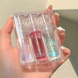 Yeknu Transparent Crystal Jelly Lipgloss Shiny Clear Mirror Moisturizing Lip Balm Glitter Liquid Lipstick Lip Oil Fruit Taste Lip Tint