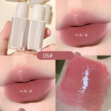 Yeknu Iced Tea Mirror Lip Glaze Watery Lip Gloss Waterproof Lasting Transparent Jelly Liquid Lipstick Womon Beauty Makeup Lip Cosmetic