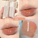 Yeknu Iced Tea Mirror Lip Glaze Watery Lip Gloss Waterproof Lasting Transparent Jelly Liquid Lipstick Womon Beauty Makeup Lip Cosmetic