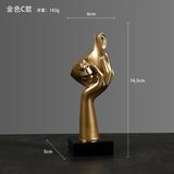 Yeknu Resin Abstract Statue Desktop Ornaments Sculpture Figurines Face Character Nordic Light Luxury Art Crafts Office Home Decor