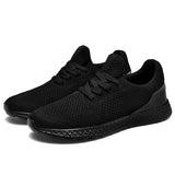 Yeknu Men's Mesh Sneakers New Fly Weave Running Sport Shoes For Male Light Weight Comfortable Athletic Shoes Outdoor Shoes Big 39-48