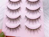Yeknu Conjoined Fairy Hair False Eyelashes Three-Dimensional Multi-Level Little Devil manga Sunflower Eyelashes 10Mm