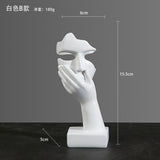 Yeknu Resin Abstract Statue Desktop Ornaments Sculpture Figurines Face Character Nordic Light Luxury Art Crafts Office Home Decor