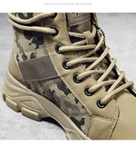 Yeknu Men's Hiking Boots Trendy Vintage Sneakers Outdoor High Top Sport Casual Shoes for Men Desert Boots Non-slip Men Work Boots