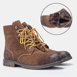 Yeknu 39-48 Genuine Leather Men Boots Luxury Super Warm Comfortable Brand Winter Boots Men #DX8101