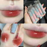 Yeknu Pink Clear Mirror Water Lip Gloss Lip Glaze Transparent  Waterproof Glossy Liquid Lipstick Red Lip Tint Makeup Korean