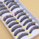 Yeknu Naturally Cross Messy False Eyelashes  Cotton Stalk Cross Thick False Eyelashes Natural False Eyelashes Makeup Tools 063#