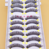 Yeknu Naturally Cross Messy False Eyelashes  Cotton Stalk Cross Thick False Eyelashes Natural False Eyelashes Makeup Tools 063#