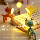 Yeknu - Mini LED desk lamp Lovely deer/dog shaped book lamp Laptop keyboard Reading desk lamp Bedroom night light