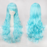 Yeknu Pink Hair synthetic Wigs Air Volume High Temperature Soft Hair Silk Bulk Hair Long Curly Big Wave Hair Wig Cosplay