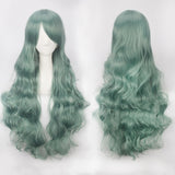 Yeknu Pink Hair synthetic Wigs Air Volume High Temperature Soft Hair Silk Bulk Hair Long Curly Big Wave Hair Wig Cosplay