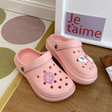 Yeknu Hot Sale Pink Cute Summer Sandals Women Beach Sandals Non Slip Comfortable Lightweight Outdoor Sandals Woman zuecos de mujer