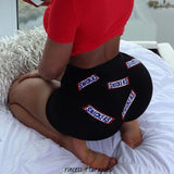 Yeknu Fashion New Summer Women Breathable Biker Shorts Chic Snickers Print Sexy Beach Cute Sports Fitness Booty Skinny Shorts