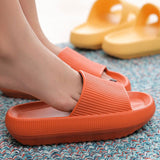 Yeknu Women Summer Slippers Thick Heel Soft EVA Indoor Outdoor Slippers Lovers Home Floor Shoes Female Male Fashion Platform Slides