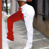 Yeknu Hip Hop Sweatpant Women High Waist Jogger Pants Women Gym Sweat Pants Fashion Streetwear Korean Trousers Black White Color Pants