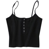 Yeknu Summer Sexy party tops Backless Hollow Out Fitness Sleeveless Short Crop Tops Camisoles streetwear black lace up Crop Tops