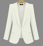 Yeknu New Plus Size Women's Business Suits Spring Autumn All-match women Blazers Jackets Short Slim long-sleeve Blazer Women Suit